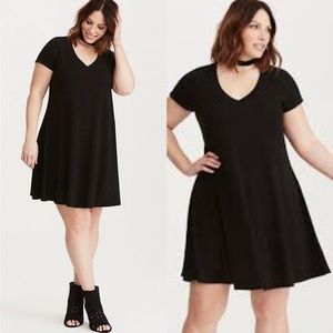 Torrid Black V-neck Sweater Dress